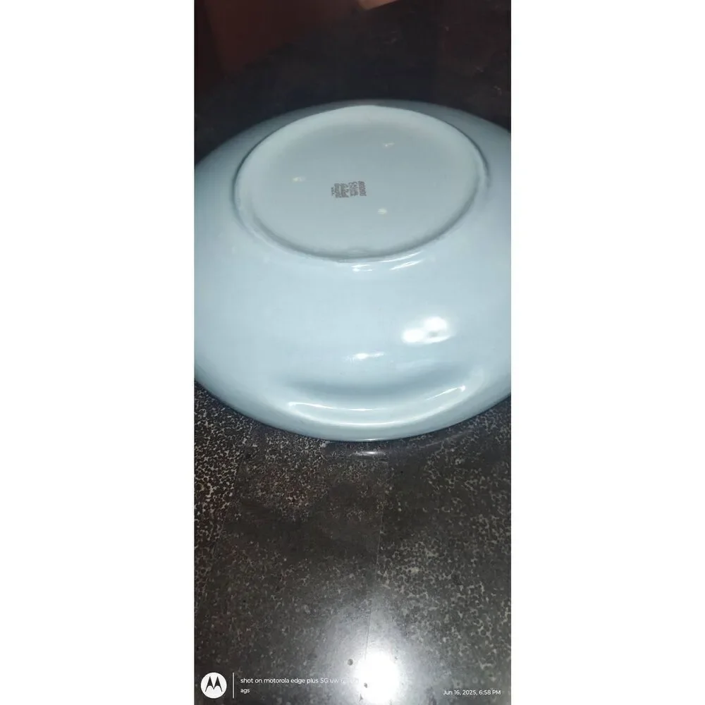 Russel Wright Iroquois China Divided Blue Serving Dish w lid Mid-century modern